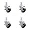 Service Caster 3.5 Inch Soft Rubber Wheel Swivel 7/8 Inch Square Stem Caster Set with Brake SCC SCC-SQ20S3514-SRS-TLB-78-4 - alternate 2